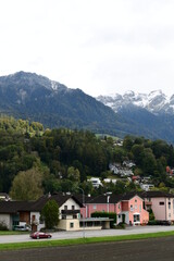 Fototapeta na wymiar village in the mountains in Liechtenstein, Europe
