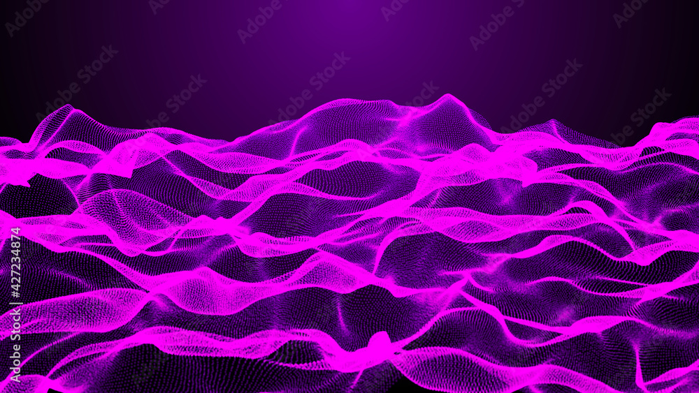 Poster optical fibers. big data background vizualisation. 3d rendering.