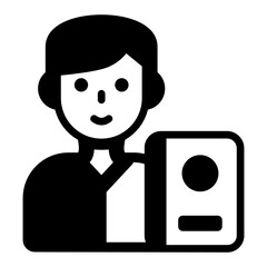 
Download this premium solid icon of citizenship 

