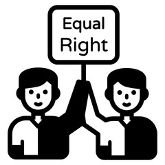 
Download premium solid icon of equal rights 

