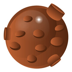 
Modern style icon of space revolving object 

