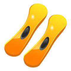 
A flat design icon of ski board 

