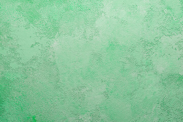 green concrete wall, plaster. Light green blank background