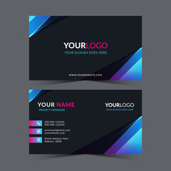 Professional business card with colorful