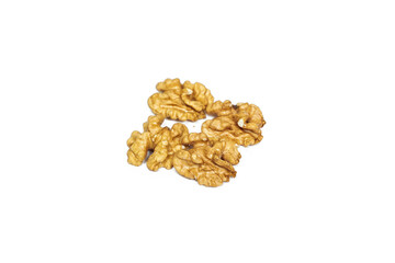 Walnuts isolated on a white background.