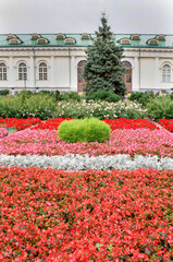 Moscow. Flower Garden on Manezh Square