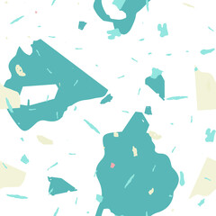 Terrazzo seamless pattern. Blue classic flooring