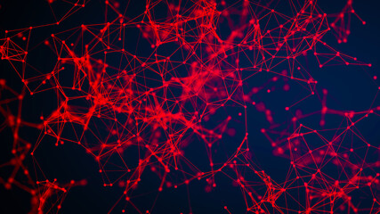 Network connection system.Background with connection dots and lines. Big data vizualization. 3d rendering. 