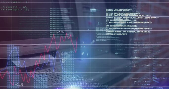 Animation of financial data processing over atm machine