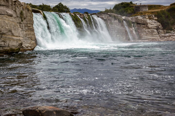 Obraz premium View of Maruia waterfall in New Zealand