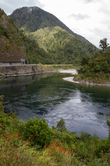 Fototapeta na wymiar View of the Buller River Valley in New Zealand