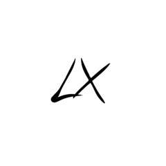 LX initial handwritten logo for identity