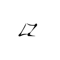 LZ initial handwritten logo for identity