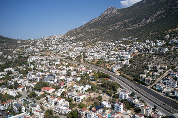 Fototapeta na wymiar Aerial view of Kas town of Antalya province, Turkey.
