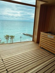 sauna with a view
