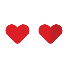 Perfect heart. romantic love or valentine's day flat vector icon for dating apps and websites