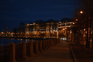 night view of the town country
