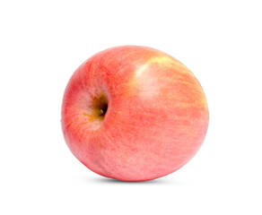Pink ripe apples isolated on white background