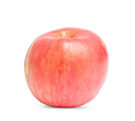 Pink ripe apples isolated on white background