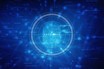 


Fingerprint Scanning Technology Concept 2d Illustration