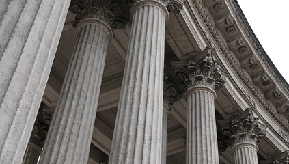 Classic architectural column. Details of the architecture of a historical building. Element of...