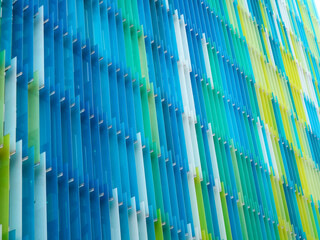 acrylic plastic sheet interior vertical color yellow blue aqua