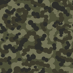 Camouflage vector pattern, military seamless background on print