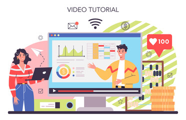 Accountant online service or platform. Professional bookkeeper.