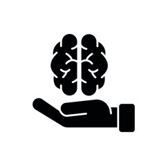 Brain donor glyph icon. Surgical medicine. Thin line customizable illustration. Contour symbol. Vector isolated outline drawing.