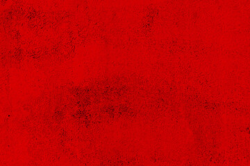 Peeling red paint