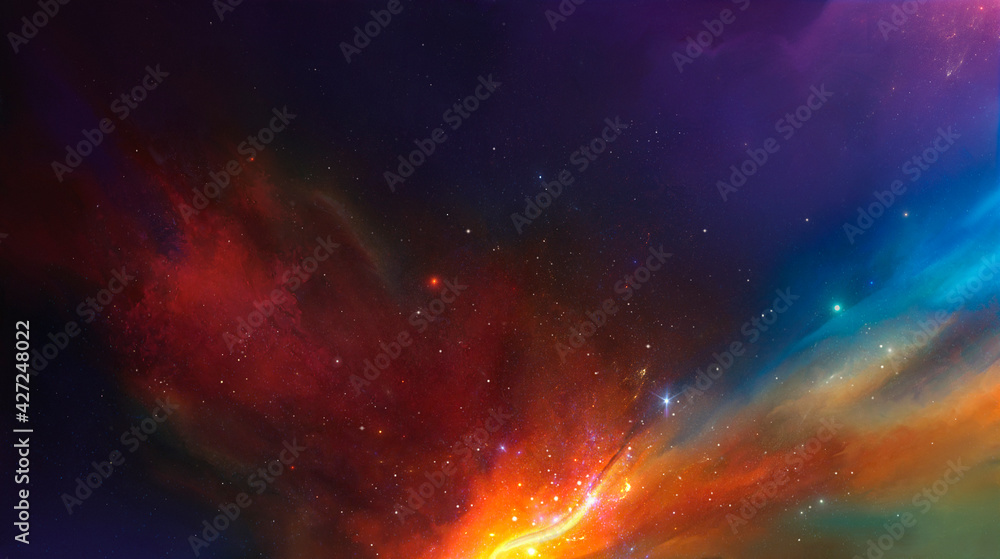 Canvas Prints nebula on the background of space space with bright stars