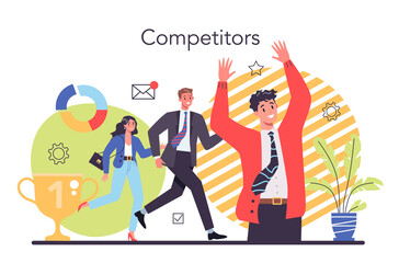 Competitor analysis concept. Business competition. Market research