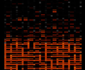 dark orange abstract pixel material maze illustration background with squares