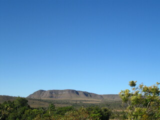 landscape with blue sky