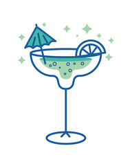 green tropical drink