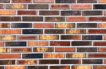 Obraz premium A wonderful full frame photos of a beautiful mixed color brick wall.