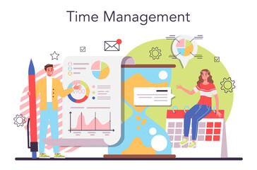 Time management concept. Business people work time or project planning.