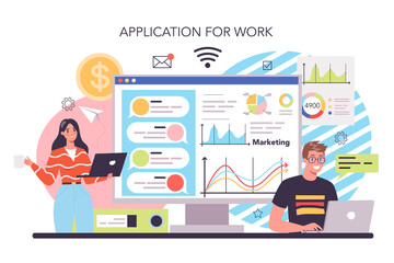 Marketing online service or platform. Market research and analysis.