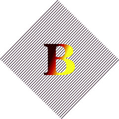 Vector Abstract Lines Pattern having elegant alphabet B