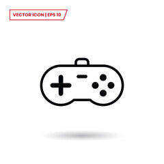 Game controller icon vector. Joystick sign