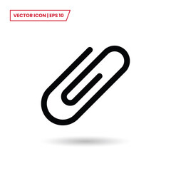 Paper clip icon vector. Attachment sign