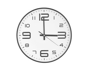 Round clock isolated on white background