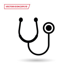 Stethoscope icon vector, medical tool sign