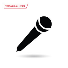 Microphone icon vector. Record microphone sign