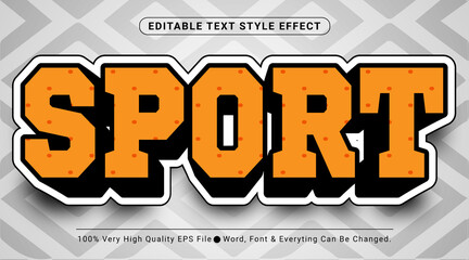 3d Sport text effect, Editable text effect