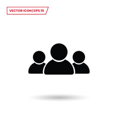 Group icon vector. People sign, team symbol.