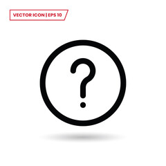 Question icon vector. Question mark sign