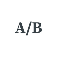 AB test icon. Clipart image isolated on white background