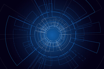 Sci fi futuristic user interface, HUD, Technology abstract background , Vector illustration.	