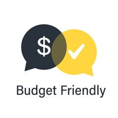 Budget friendly icon. Clipart image isolated on white background